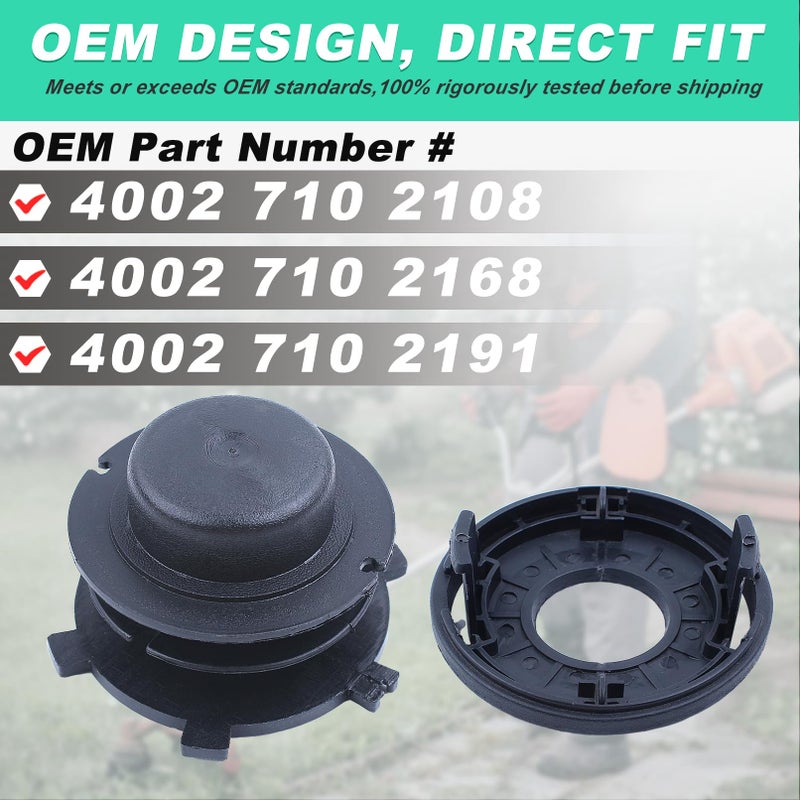 Adefol String Trimmer Replacement Parts Head Spool and Cover Cap 6pcs Kit for STIHL FS80 FS83 FS85 FS100 FS110 FS120 FS130 FS200 with Spring, Line Feed Eyelet Accessories - Image 4